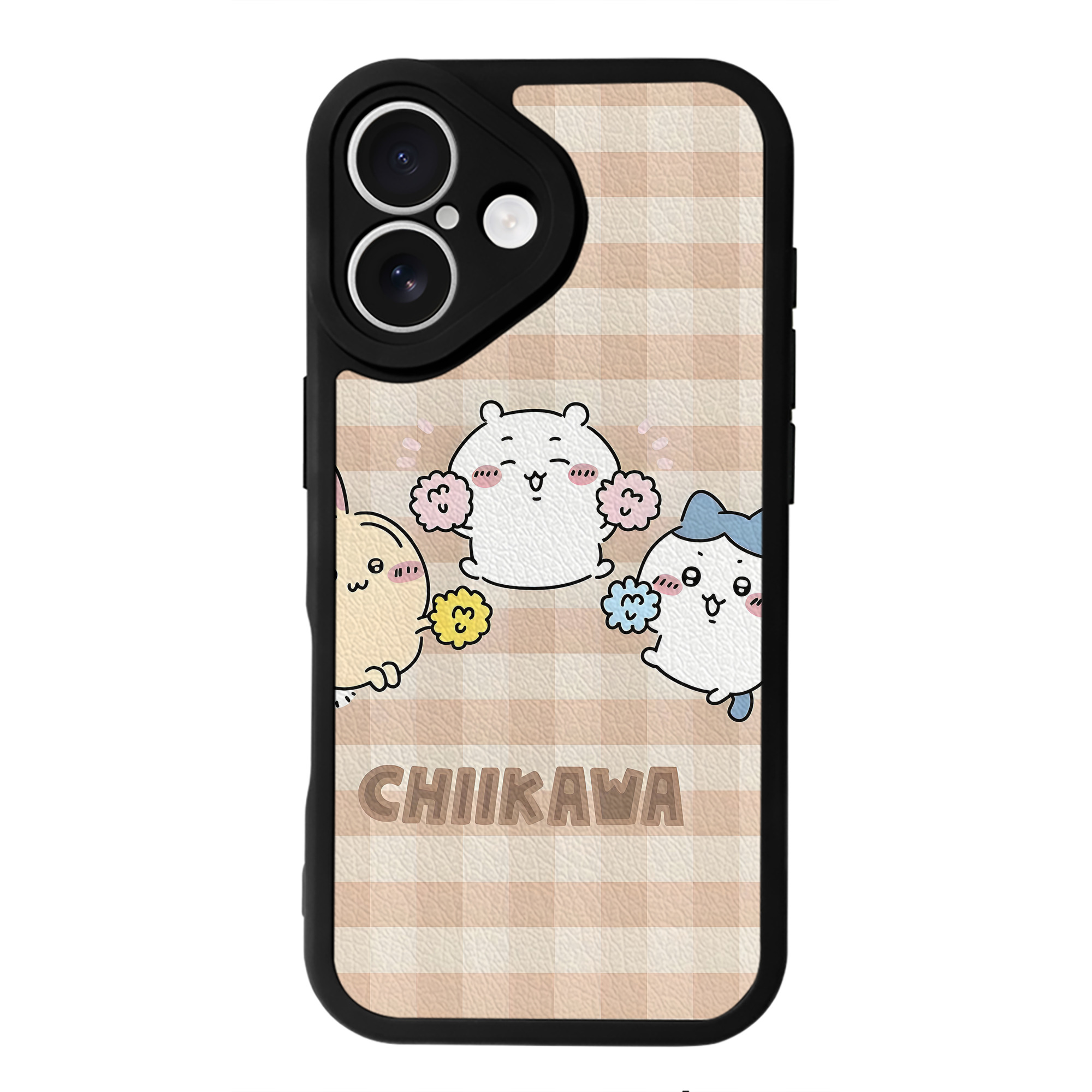 （画像用） ちいかわ Chii-kawa 【iPhone 16シリーズ対応】シリコンスマホケース（レザー調） 材質：シリコン